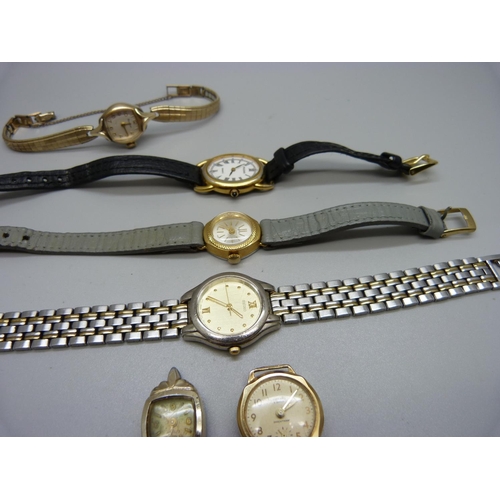 955 - A collection of lady's wristwatches including Bulova, Smiths, Ingersoll and Seiko