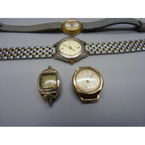 955 - A collection of lady's wristwatches including Bulova, Smiths, Ingersoll and Seiko