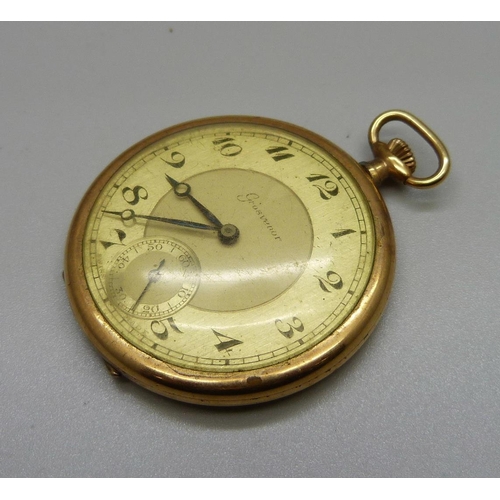 966 - A gold filled Grosvenor dress pocket watch