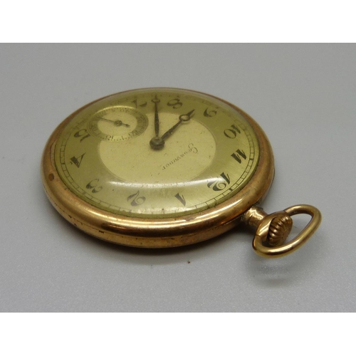 966 - A gold filled Grosvenor dress pocket watch