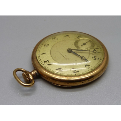 966 - A gold filled Grosvenor dress pocket watch