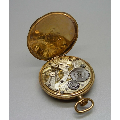 966 - A gold filled Grosvenor dress pocket watch