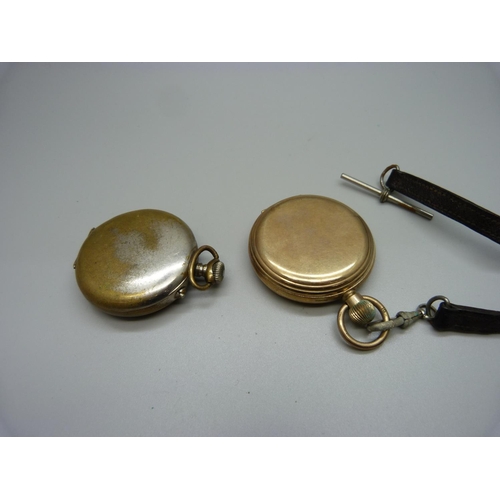 977 - A Thomas Russell full hunter pocket watch and a Hebdomas style open escapement pocket watch