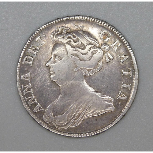 990 - A Queen Anne 1707 half crown