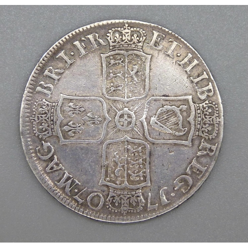 990 - A Queen Anne 1707 half crown