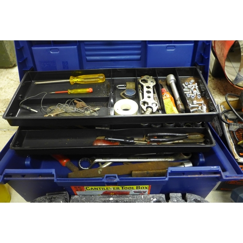 2016 - Cantilever toolbox with hand tools and a Nutool angle grinder