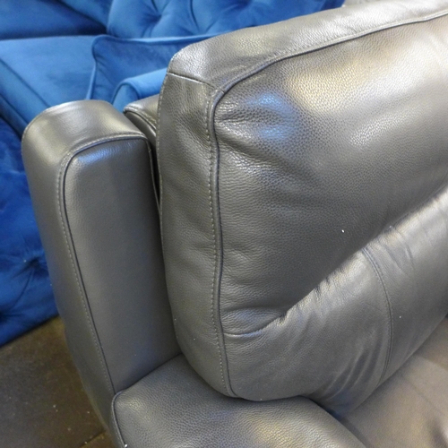 1479 - Grace Grey Leather 1 Seatpower Recliner, Original RRP - £574.99 + VAT (4157-21) *This lot is subject... 