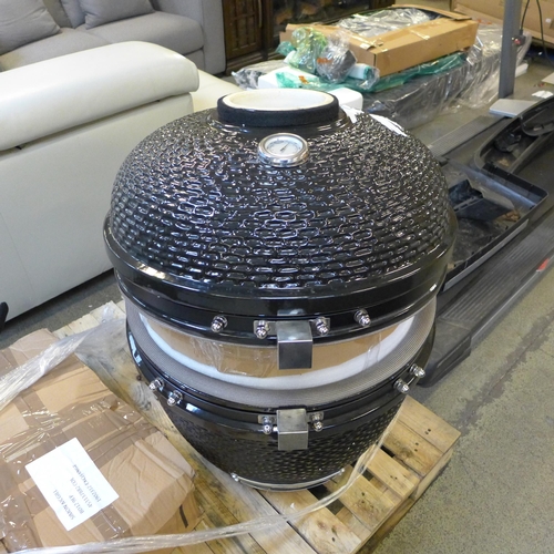 1569 - 24  Kamado Grill Black, Inc Cover, Original RRP - £666.66 + VAT (4157-9) - very small crack *This lo... 