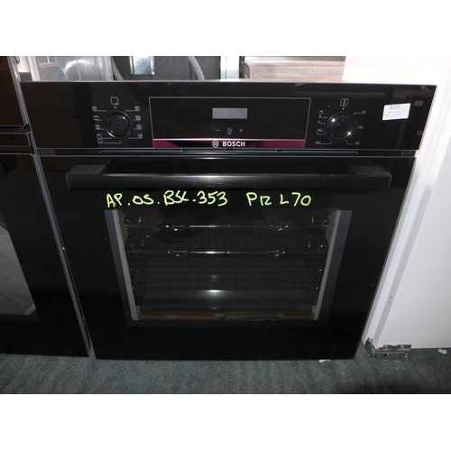 3215 - Bosch black single oven - Model HRSB20FQ  ( 369-70 )  * This lot is subject to vat