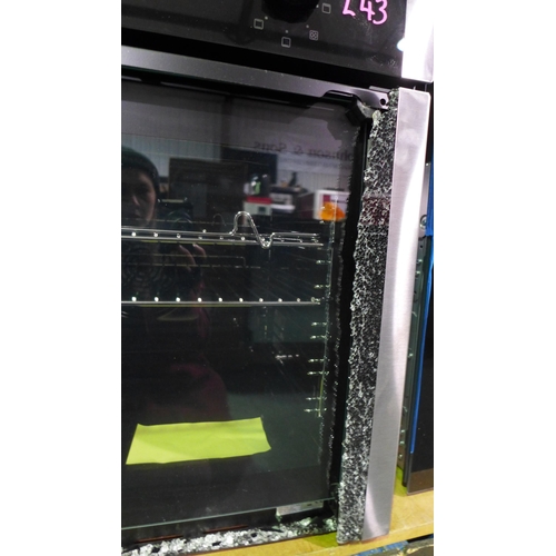 3257 - CDA Single Multi-Function Oven - BROKEN GLASS DOOR - H595xW595xD567  Model No - SK310SS, Original RR... 