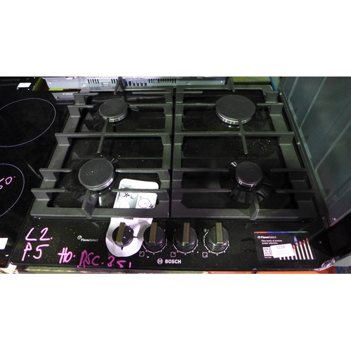 3258 - Bosch Gas 4 Burner Hob With Flameselect - H45xW582xD520  Model No - PCP6A6B90, Original RRP £237.5 i... 