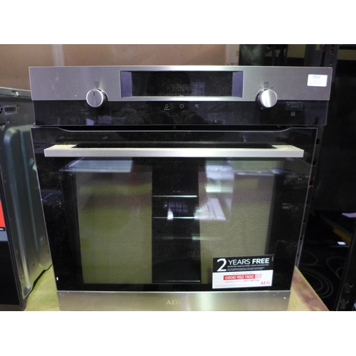 3263 - AEG Single Pyrolytic Oven with SteamBake - H594xW595xD567  Model No - BPK556220M, Original RRP £657.... 