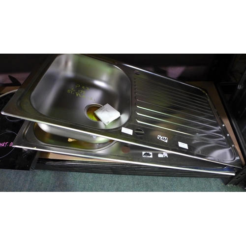 3269 - 2 x Islay 1 Bowl Stainless Steel (500x860) - model no.:- 456455, original RRP £99.17 inc. VAT each (... 