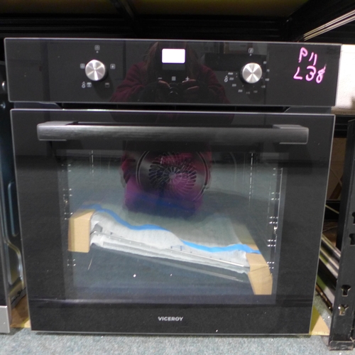 3020 - Viceroy Single Oven with EcoSteam - Black - H595xW595xD547   Model No - WROV60BK, Original RRP £315.... 