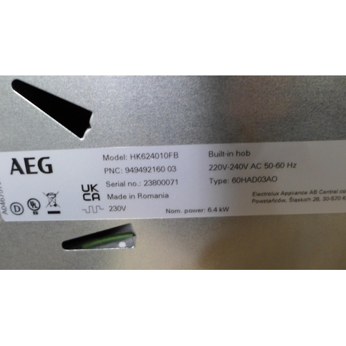 3023 - AEG Ceramic 4-Zone Hob - H38xW590xD520  Model No - HK624010FB, Original RRP £254.17 inc vat (368 -  ... 