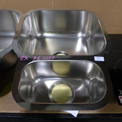 3024 - Ecuador 1.5 Bowl RVS U/mount Stainless Steel - 430x582   Model No - BL453665, Original RRP £207.5 in... 