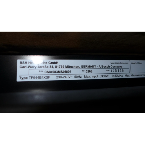 3056 - Bosch Serie 4 Combination Microwave - H454xW595xD570  Model No - CMA583MS0B, Original RRP £557.5 inc... 