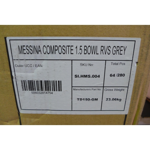 3059 - Messina Composite 1.5 Bowl RVS Grey - 500x1000  Model No - TD150, Original RRP £207.5 inc vat (368 -... 