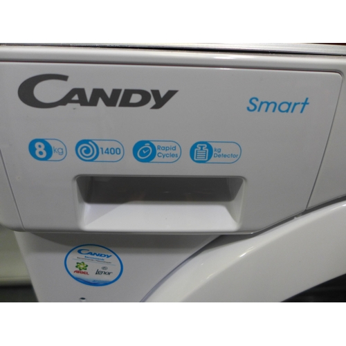 3073 - Candy Integrated Washing Machine (8kg) - H820xW600xD525   Model No CBW 48D1E, Original RRP £314.17in... 