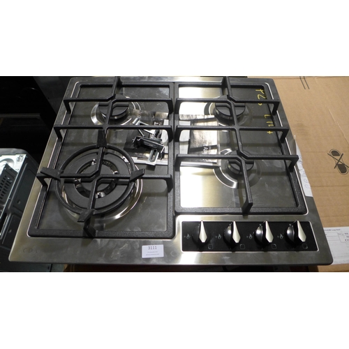 3111 - CDA Gas 4-Burner Hob -  H43xW580xD500  Model No HG6351SS, Original RRP £208.34inc VAT  ( 369-144 )  ... 