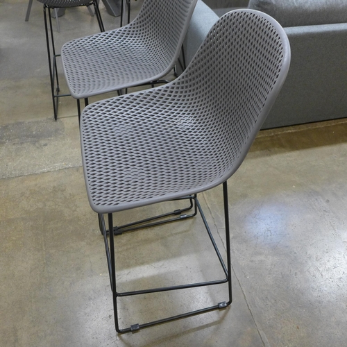 1469 - A pair of Ashwin grey bar stools