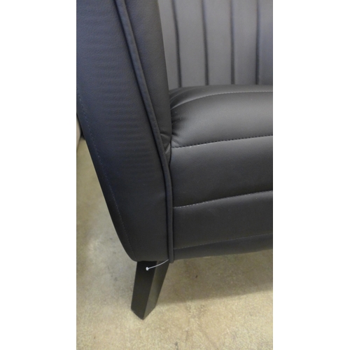 1328 - A Delph black tub chair