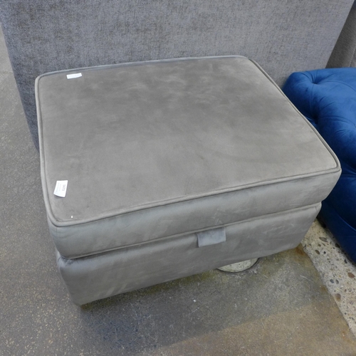 1362 - An ash velvet Hoxton footstool