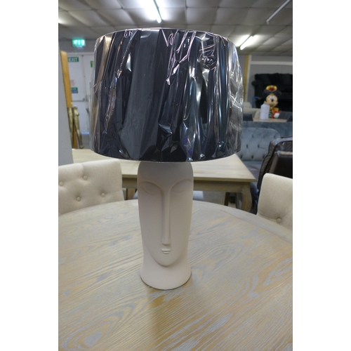 1368 - A Rushmore cream textured face lamp with black shade (3093741)   #