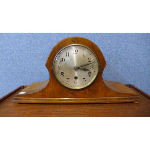 350 - An early 20th Century walnut mantel clock