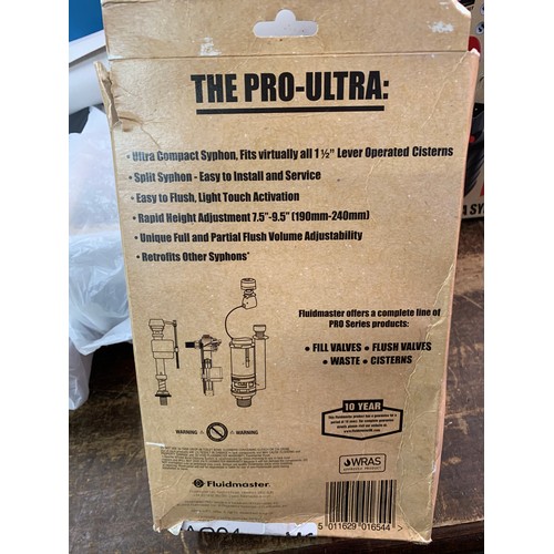 2044 - Plumber's job lot: 3 Fluidmaster Pro Ultra universal toilet syphon, boxed & unused