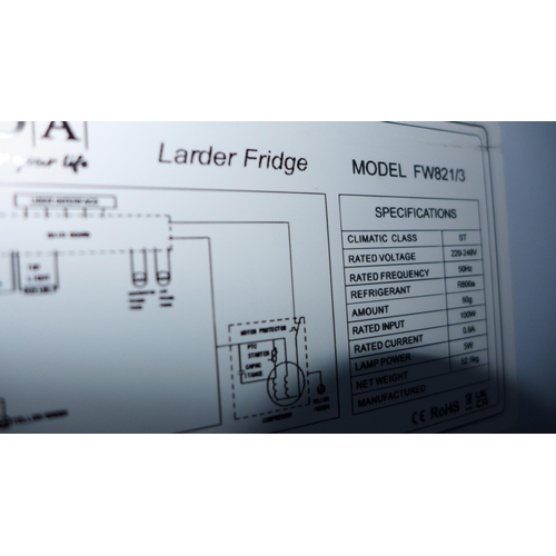 3027 - CDA Integrated Tower Fridge - H1772xW540xD540  Model No FW821, Original RRP £435.83inc VAT  ( 369-52... 