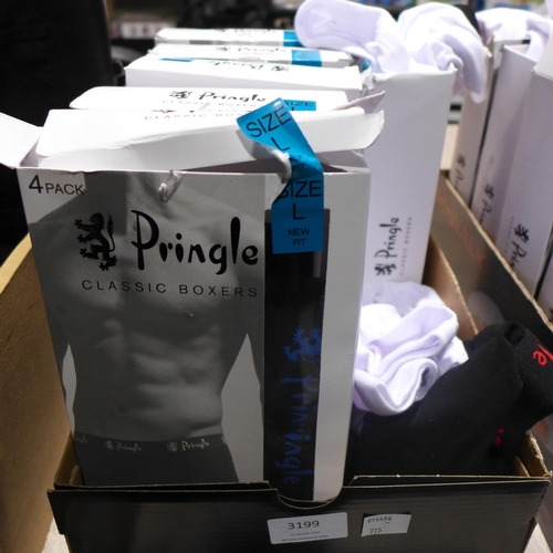 3199 - Box of assorted men's Pringle underwear, size L * this lot is subject to VAT