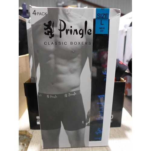 3199 - Box of assorted men's Pringle underwear, size L * this lot is subject to VAT