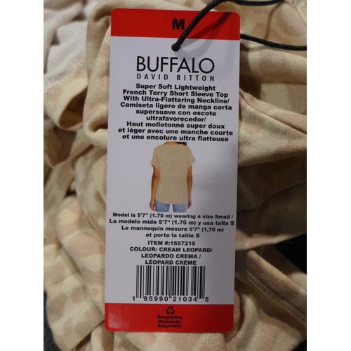 3200 - 40 Women's Buffalo, cream leopard T-shirts - mixed size * this lot is subject to VAT