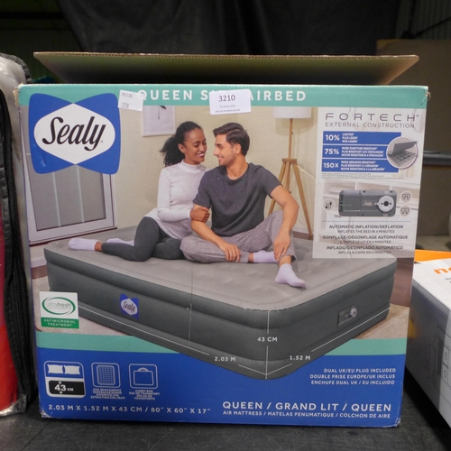 3210 - Sealy Fortech Airbed with built in pump - Queen Size  (278-207)   * This lot is subject to vat