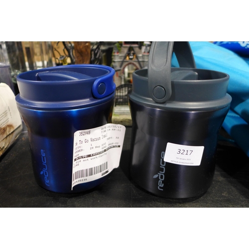 3217 - Reduce To Go Flasks 2Pk vacuum- insulated  (278-211)  * This lot is subject to vat