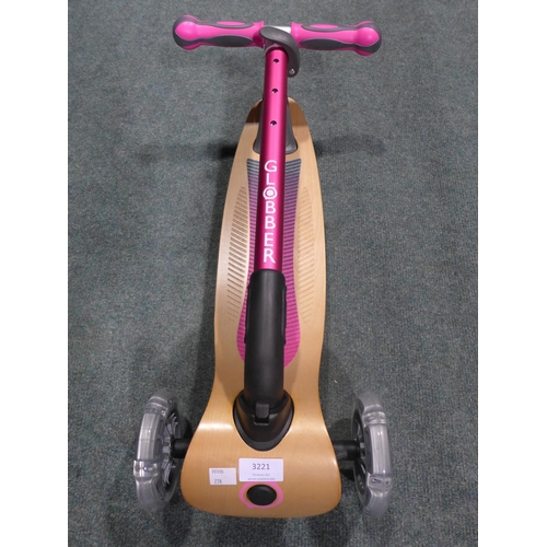 3221 - Globber Pink Foldable Scooter (278-209)  * This lot is subject to vat