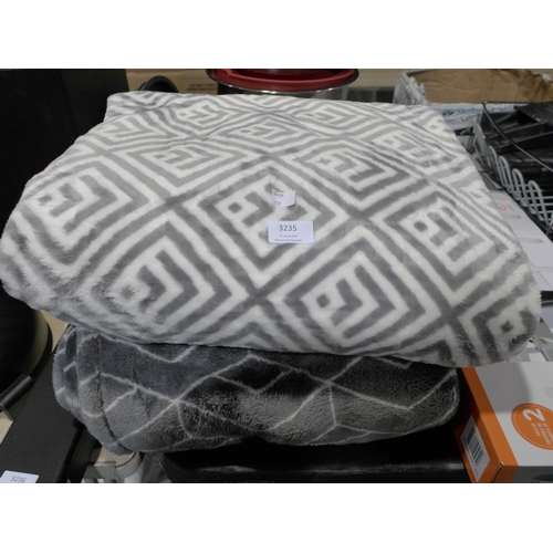 3235 - 2 Urban Plush Throws  (278-137,138)  * This lot is subject to vat