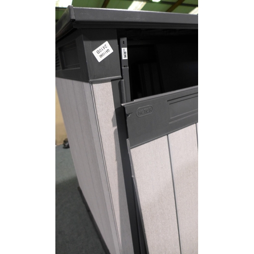 3294 - 2 Keter Horizontal Storage Sheds, DAMAGED/INCOMPLETE original RRP £289.99 + VAT (278-26,27) * This l... 