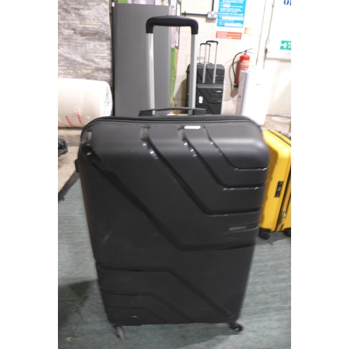 3316 - American Tourister Jet driver Large 79cm 4-Wheel Black Spinner Case (278-118) * This lot is subject ... 