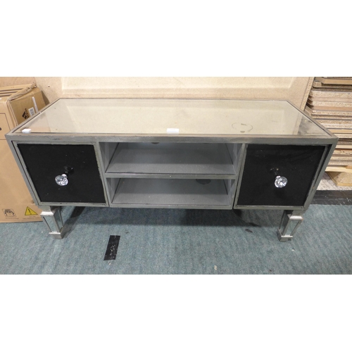 3326 - Mirrored two drawer TV unit