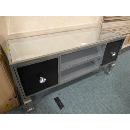 3326 - Mirrored two drawer TV unit