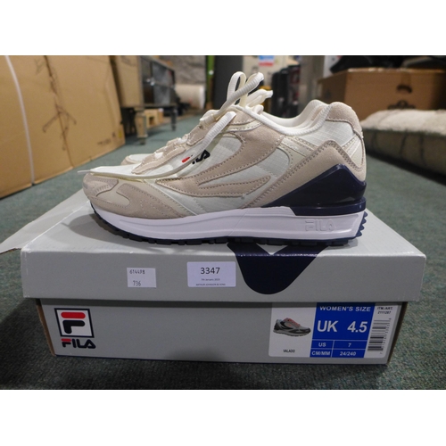 3347 - A pair of women's Fila Valado trainers (size UK 4.5) * this lot is subject to VAT