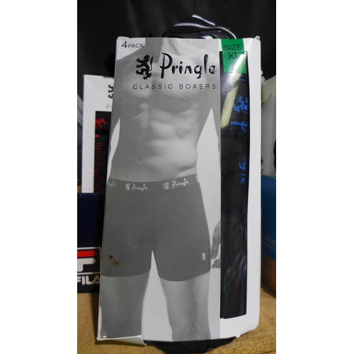 3355 - Box of mixed style X Large Pringle underwear * this lot is subject to VAT