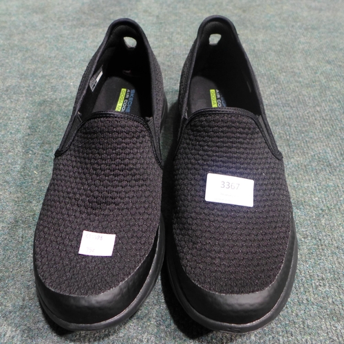 3367 - Pair of Skechers Ultra Go black trainers (size UK 9) * this lot is subject to VAT