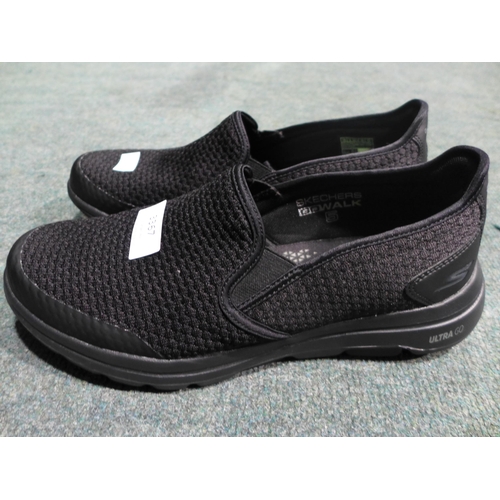 3367 - Pair of Skechers Ultra Go black trainers (size UK 9) * this lot is subject to VAT