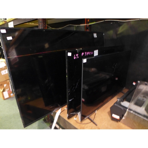 3370 - Various TV's including Sony, Toshiba and Hisense - all sold as seen, (280-803)  * This lot is subjec... 