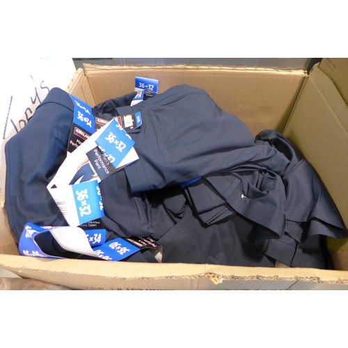 3033 - Box of navy KS trousers 9size 36 x 32 waist) * this lot is subject to VAT