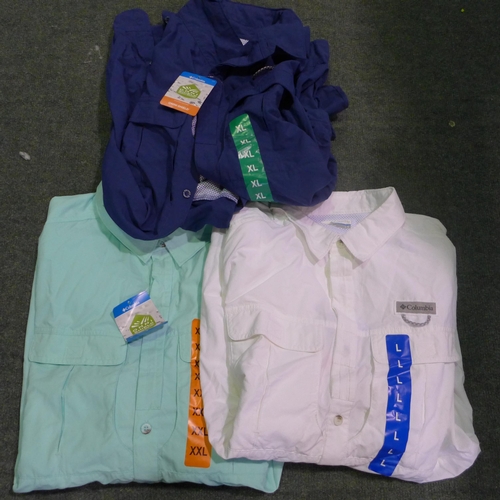 3049 - Bag of misc./mixed sized Columbia shirts * this lot is subject to VAT