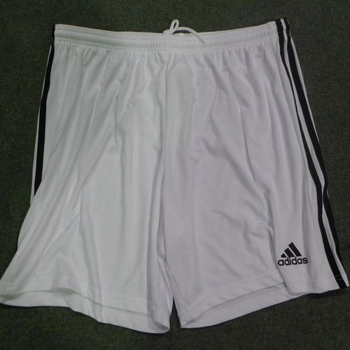 3052 - Bag of 8 pairs of white Adidas shorts (mixed sizes) * this lot is subject to VAT